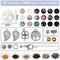 Glass Beads Jewelry Making Kit – 450pcs in 18 Colors with Lava, Stone & Spacer Beads | DIY Bracelet, Necklace & Accessory Supplies for Adults | Holiday Craft Gift